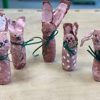 Pappmache Osterhasen Teunz